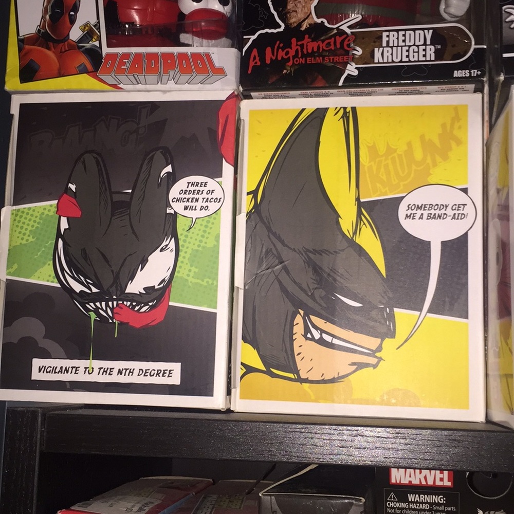 Kidrobot bunny “Labbit” figures venom n wolverine